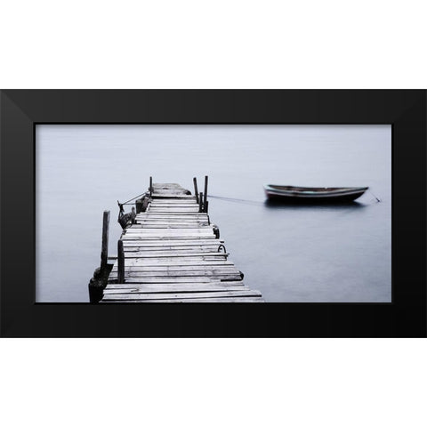 Ponton Black Modern Wood Framed Art Print by Braun Studio
