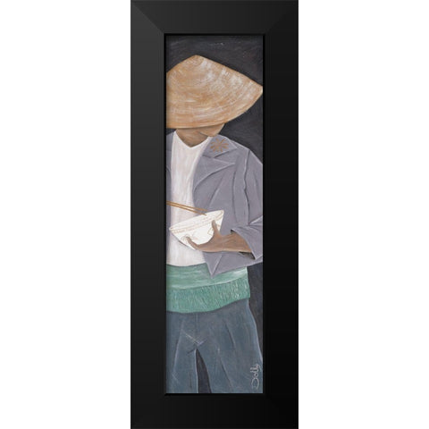 Jeune garcon du Yunnon Black Modern Wood Framed Art Print by Dothy