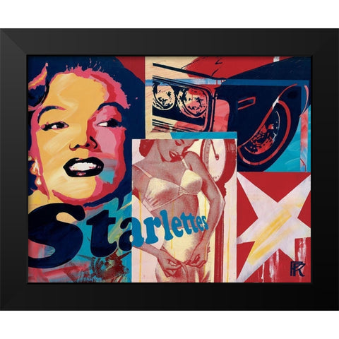 Starlettes Black Modern Wood Framed Art Print by Raynal, Paul