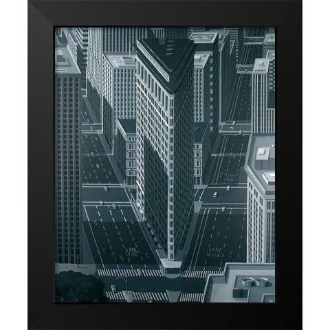 Flatiron from North Black Modern Wood Framed Art Print by Peyret, Eric