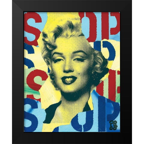 Stop Black Modern Wood Framed Art Print by Raynal, Paul