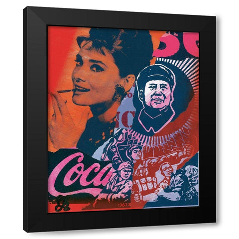 Protecteur Black Modern Wood Framed Art Print with Double Matting by Raynal, Paul