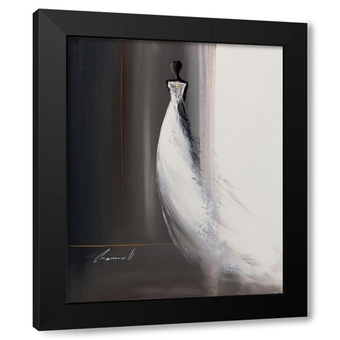 Silhouette feminine II Black Modern Wood Framed Art Print with Double Matting by Tramoni, Oliver
