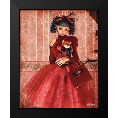 Synthetic Darkness Black Modern Wood Framed Art Print by Aura