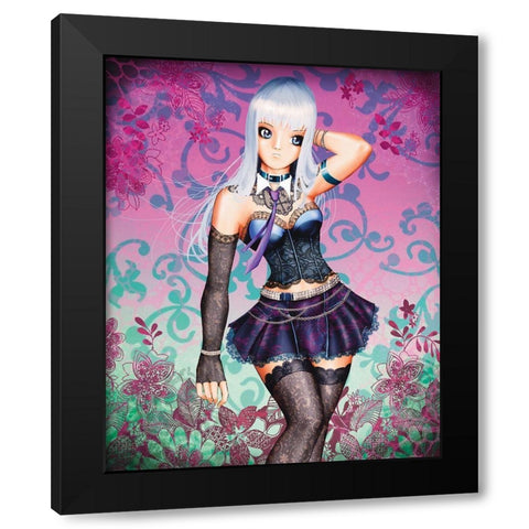 Loligoth Black Modern Wood Framed Art Print by Zuleta, Miguel