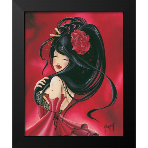 Preciously Lilou Black Modern Wood Framed Art Print by Rhumeur, Aurelie