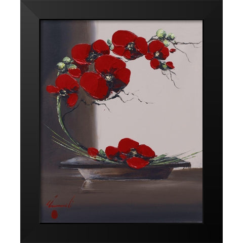 Panache dorchideÂ´es I Black Modern Wood Framed Art Print by Tramoni, Oliver