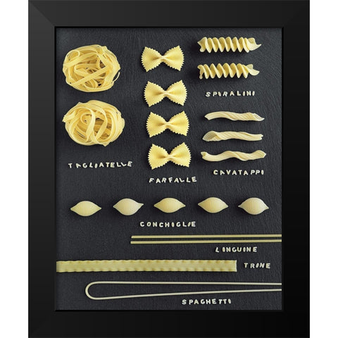 Composition Pasta Black Modern Wood Framed Art Print by Chatelain, Sonia