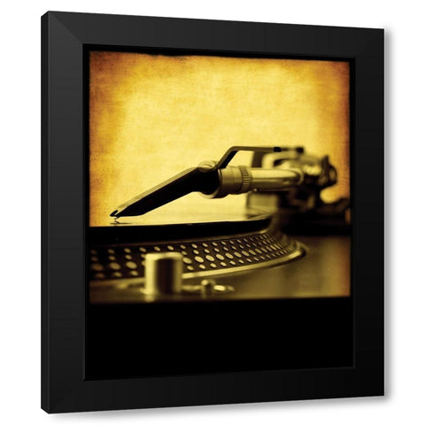 Music Vinyl 1 Black Modern Wood Framed Art Print with Double Matting by Braun Studio