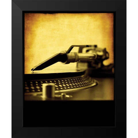 Music Vinyl 1 Black Modern Wood Framed Art Print by Braun Studio
