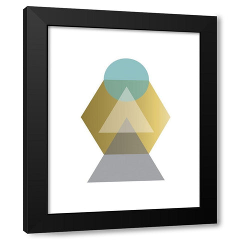 Art Deco 1 Black Modern Wood Framed Art Print with Double Matting by Braun Studio