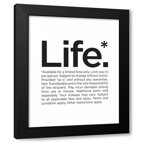 Life Black Modern Wood Framed Art Print with Double Matting by Braun Studio