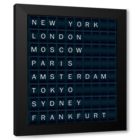 Airport Black Modern Wood Framed Art Print with Double Matting by Braun Studio