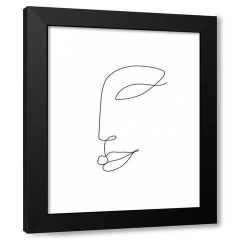 Smile Black Modern Wood Framed Art Print with Double Matting by Braun Studio