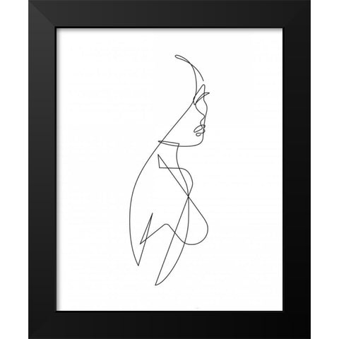 Angel face Black Modern Wood Framed Art Print by Braun Studio