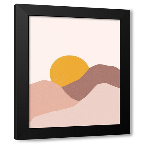 Terre de Feu I Black Modern Wood Framed Art Print with Double Matting by BRAUN Studio