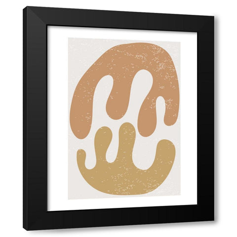 Feuille 2 Black Modern Wood Framed Art Print with Double Matting by BRAUN Studio