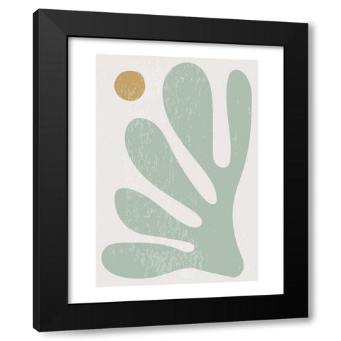 Feuille 3 Black Modern Wood Framed Art Print by BRAUN Studio