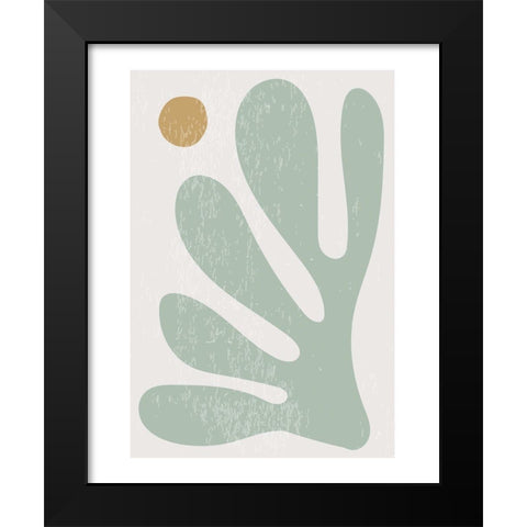 Feuille 3 Black Modern Wood Framed Art Print by BRAUN Studio