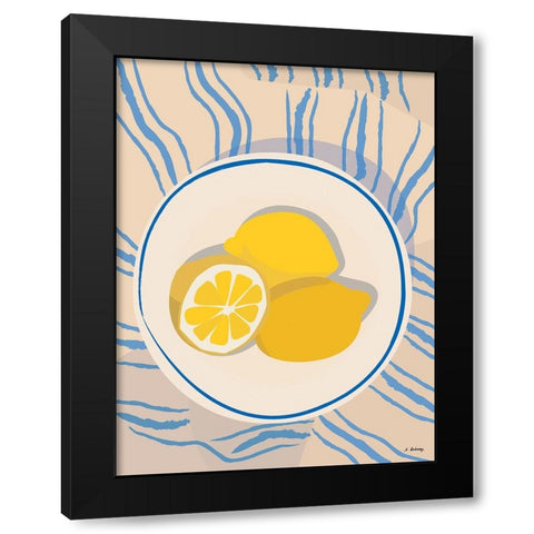 Dubussy - Citrons dete Black Modern Wood Framed Art Print with Double Matting by Dubussy