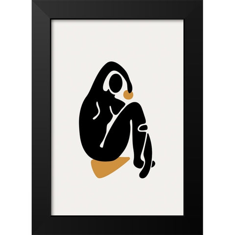 Braun Studio - Silhouette graphique Black Modern Wood Framed Art Print by Braun Studio