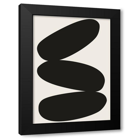 Braun Studio - Galets Black Modern Wood Framed Art Print with Double Matting by Braun Studio
