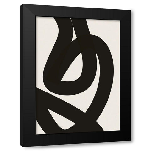 Braun Studio - Lignes abstraites 1 Black Modern Wood Framed Art Print with Double Matting by Braun Studio