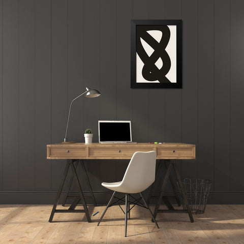 Braun Studio - Lignes abstraites 2 Black Modern Wood Framed Art Print by Braun Studio