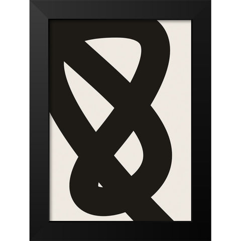 Braun Studio - Lignes abstraites 2 Black Modern Wood Framed Art Print by Braun Studio