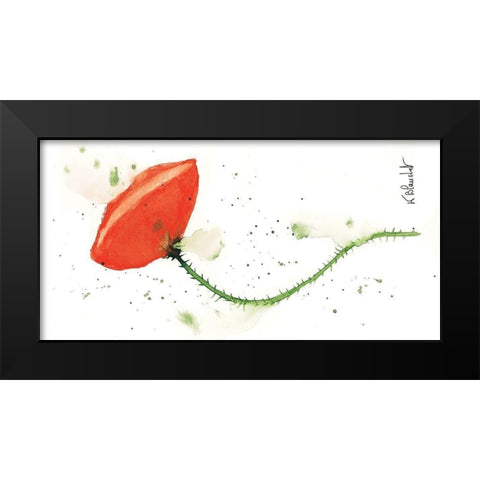 Coquelicot solo I Black Modern Wood Framed Art Print by Blanchet, Karl