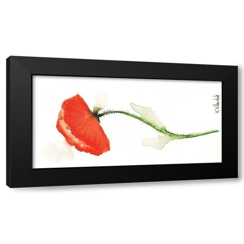 Coquelicot solo II Black Modern Wood Framed Art Print by Blanchet, Karl