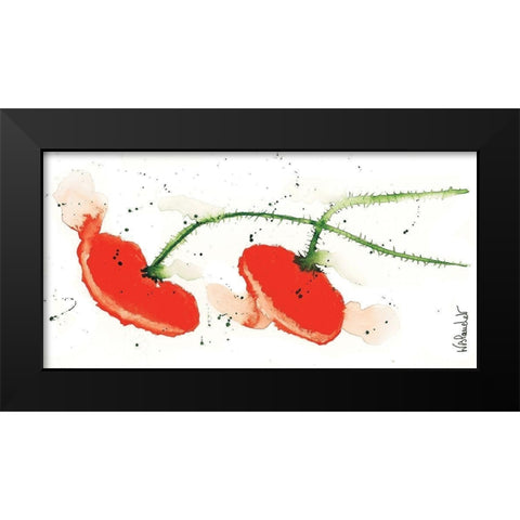 Parade coquelicots I Black Modern Wood Framed Art Print by Blanchet, Karl
