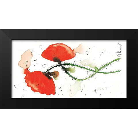 Parade coquelicots II Black Modern Wood Framed Art Print by Blanchet, Karl