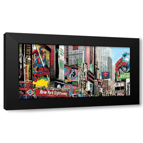 Atom Man Black Modern Wood Framed Art Print by Arietti, Fabienne