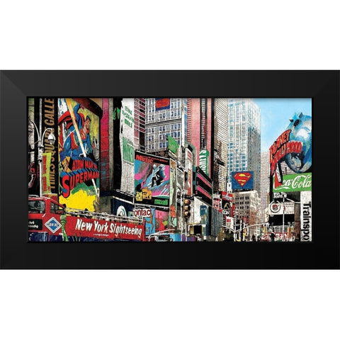 Atom Man Black Modern Wood Framed Art Print by Arietti, Fabienne