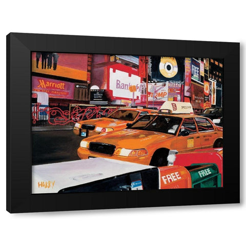 Marriott Black Modern Wood Framed Art Print by Toque, Harry