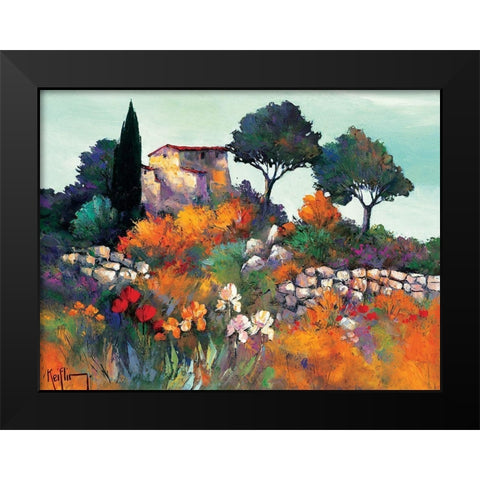 Reflet du ciel Black Modern Wood Framed Art Print by Keiflin, Roger
