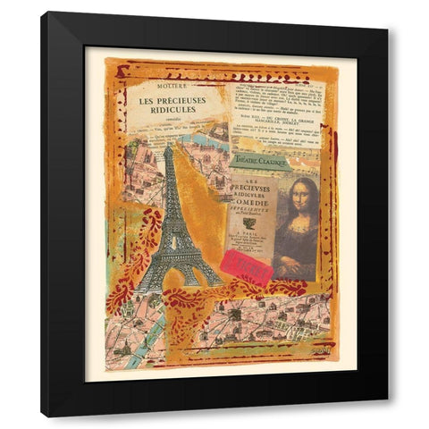 Les precieuses ridicules Black Modern Wood Framed Art Print with Double Matting by Sigrid, M.