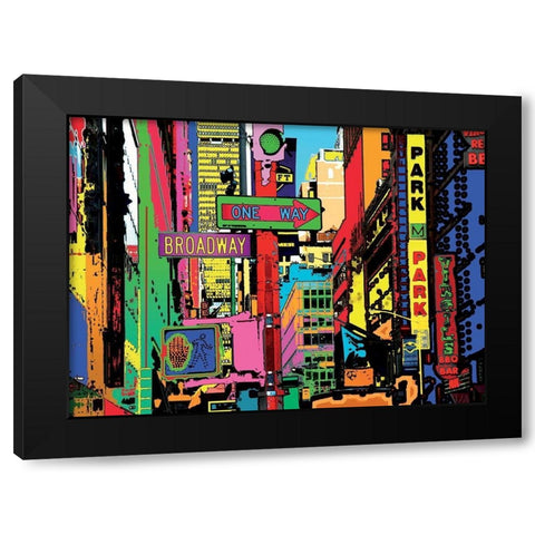 One way Black Modern Wood Framed Art Print with Double Matting by Potron, Geraldine