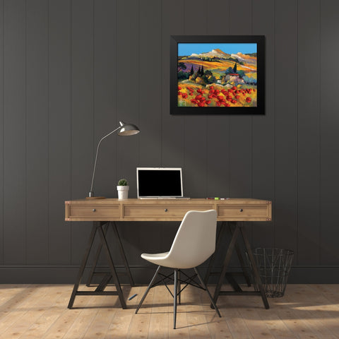 La bergerie Black Modern Wood Framed Art Print by Keiflin, Roger