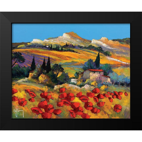La bergerie Black Modern Wood Framed Art Print by Keiflin, Roger