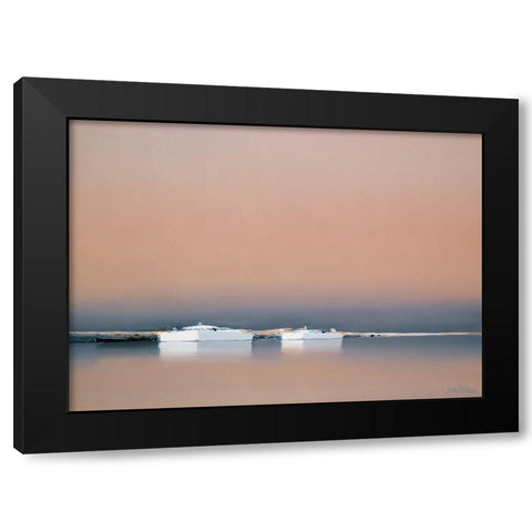 Reflets du matin Black Modern Wood Framed Art Print with Double Matting by Doutreleau