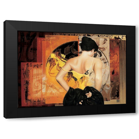 Desir accorde Black Modern Wood Framed Art Print by Graux, David