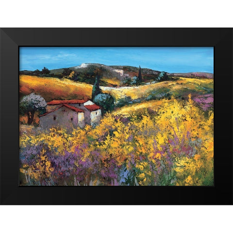 La bergerie dans les genets Black Modern Wood Framed Art Print by Keiflin, Roger