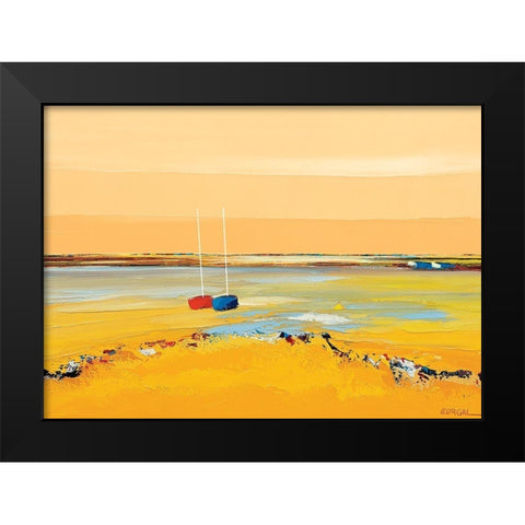 Tendrement Black Modern Wood Framed Art Print by Eurgal, Christian