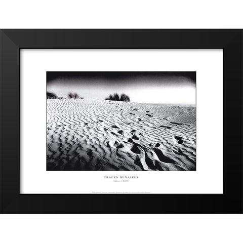 Traces dunaires Black Modern Wood Framed Art Print by Bazin, Emmanuel