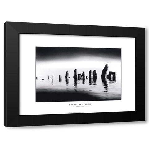 Monolithes salins Black Modern Wood Framed Art Print with Double Matting by Bazin, Emmanuel