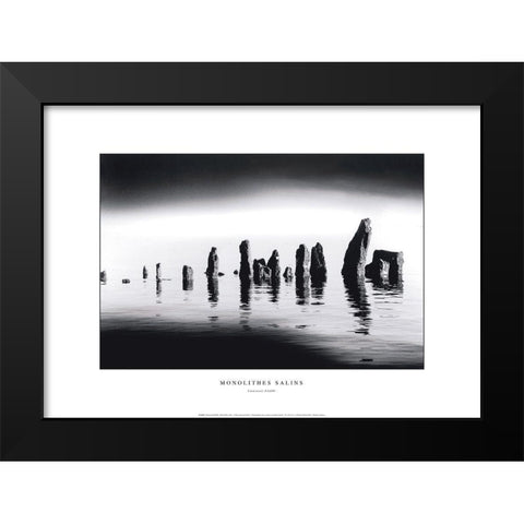 Monolithes salins Black Modern Wood Framed Art Print by Bazin, Emmanuel