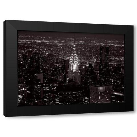 Le Chrysler Building et lEast River Black Modern Wood Framed Art Print with Double Matting by Setboun, Michel