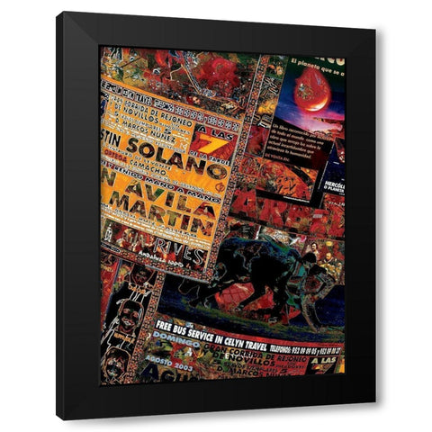 Duelo Black Modern Wood Framed Art Print by Ortega, Guillaume